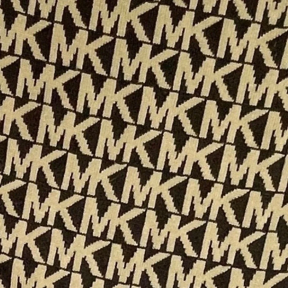Michael Kors Knit Scarf Preppy Monogram Logo Clean Girl Contemporary Urban Luxe - Picture 4 of 8